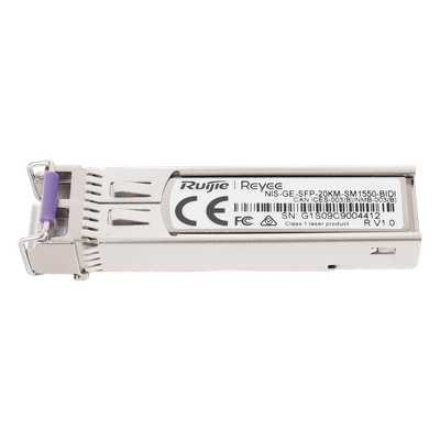 NIS-GE-SFP-20KM-SM1550-BIDI - Transceptor SFP Industrial / 1 Gigabit / BIDI Monomodo / 20 km (65,616 ft) / TX 1550 nm / RX 1310 nm / -40 a 85 °C / LC