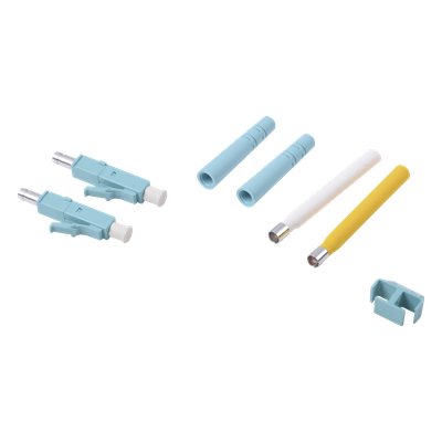 FC2-LC-MM-J12 - Conector de Fibra Óptica LC Duplex / Epoxi y Pulido / Multimodo / Fibra Recubierta / Color Aqua / 50 Unidades por Caja