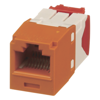 CJ5E88TGOR - Conector Jack RJ45 / Categoría 5e / 8P8C / Terminación TG / Sin Herramienta de Impacto / -10°C a 65°C / 3.28 pies de Alcance de Frecuencia