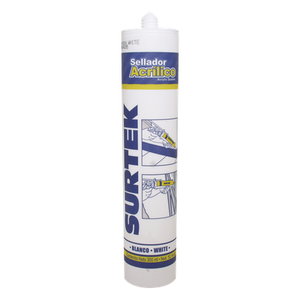 SYS-113-505 - Sellado Acrílico / Color Blanco / Contenido 280 ml / Secado 5 min Película / Lijable y Pintable / Resistencia -40°C a 100°C
