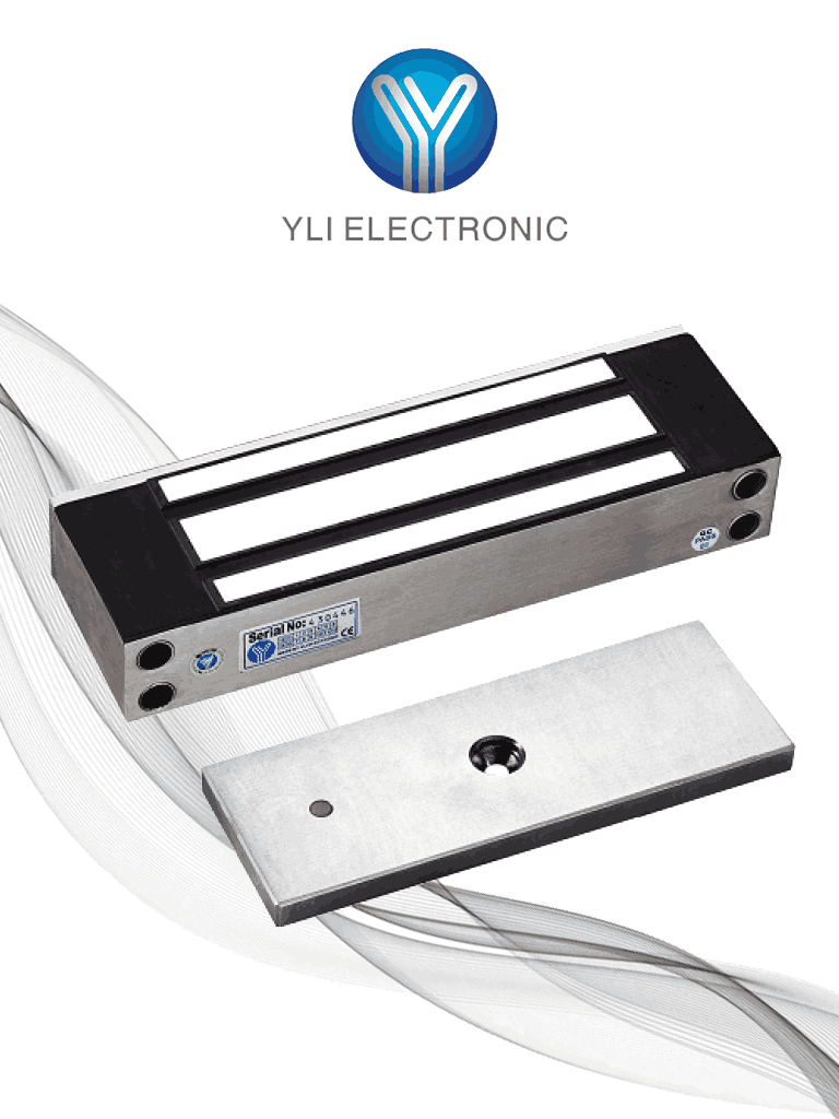 Cerradura Magnética YLI YM500NW IP68 500Kg 12v/24VDC MBK500NZLW - Puertas Madera/Vidrio/Metálica