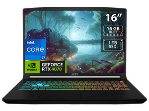 Laptop Gamer MSI Crosshair 16: Intel Core i7 13620H 4.9 GHz, 16GB DDR5, SSD 1TB, Pantalla 16" LED, NVIDIA RTX 4070, Windows 11 Home, Teclado Inglés.