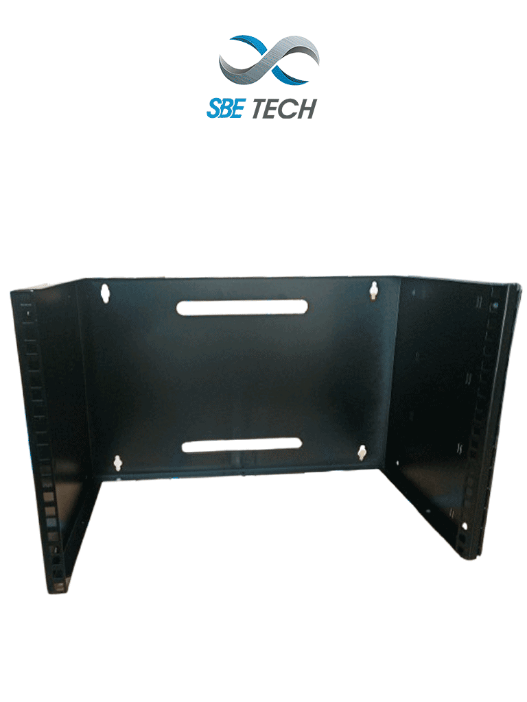 Bracket de pared SBE TECH SBE-HB-7, 7UR, 19" ancho x 12" prof., negro