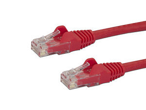 Cable Patch Cat6 UTP RJ-45 Macho - RJ-45 Macho de 15cm. Color Rojo, 1Gbps, 4 Pares, PVC