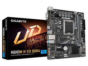Placa Madre GIGABYTE H610M H V3 DDR4, Intel 12va/13va/14va Gen, DDR4 3200 MHz, AudioHD, USB 3.2, M.2, Micro-ATX, 64GB.