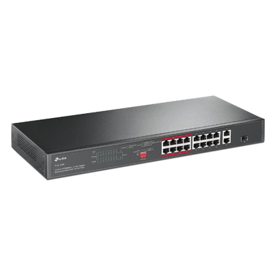 TL-SL1218P - TP-Link TL-SL1218P switch No administrado Gigabit Ethernet (10/100/1000) Energía sobre Ethernet (PoE) 1U Negro
