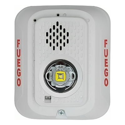 P2WLEDSP - System Sensor Sirena con Estrobo LED / 2 Hilos / Montaje en Pared P2WLEDSP