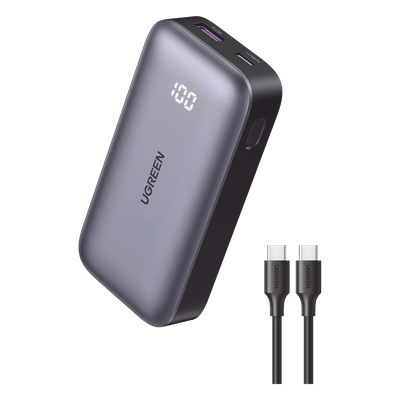 25185 - Ugreen 10000mAh Mini Powerbank Quick Charging 30W Gris