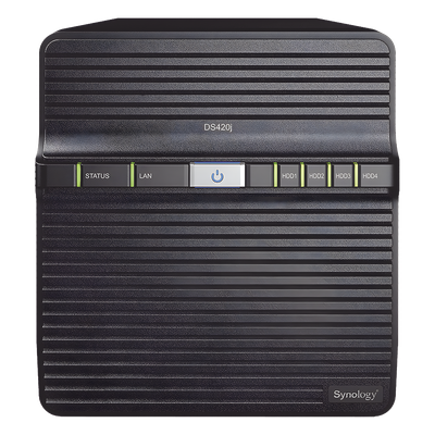 DS420J - Synology Servidor NAS de 4 Bahías / Servicio Nube Gratis (P2P) / Administración Remota