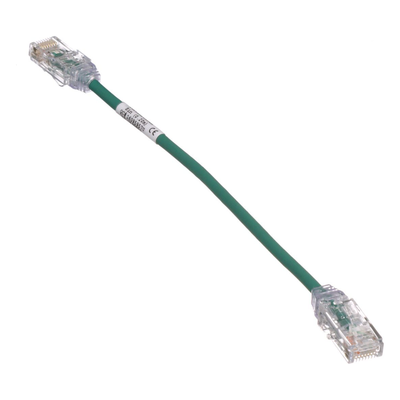 UTP28SP8INGR - Cable de Parcheo Cat6 UTP / 28AWG Diámetro Reducido / 3.8 mm / 20.2 cm (0.66 ft) / Verde / LSZH-CM