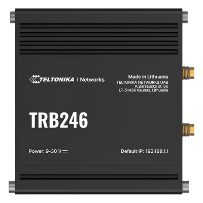 TRB246 - Gateway IoT Industrial/ Doble SIM 4G/ conexión RS232-RS485/ 1 Puerto configurable LAN-WAN
