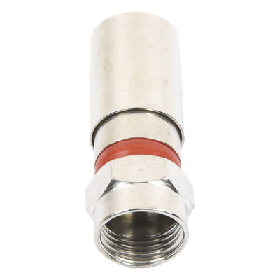 TT-CON-510-RG59 - Conector F Macho / Compresión en Línea / Cable RG-59 / Cuerpo Bronce Niquelado / Contacto Oro 24k / Aislante Teflón