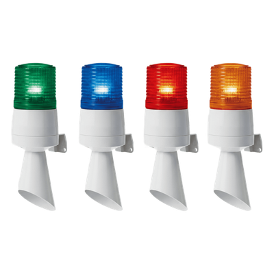 S60ADL-110-G - Qlight Torre de Señalización LED / Luz Fija y Destellante / Zumbador 95 dB a 1 m S60ADL-110-G