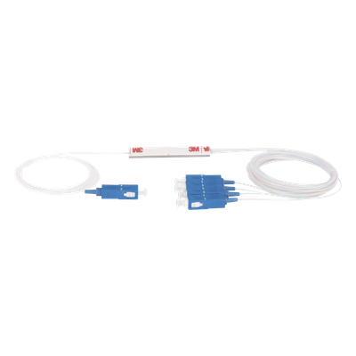 TM-PLC-1X4UPC - Divisor Óptico PLC / 1x4 Puertos / Conectores SC/UPC / Rango 1260~1650 nm / Temperatura -40 a 85°C / Pérdida de Inserción 7.6 dB