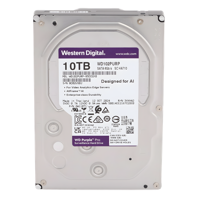 WD102PURP - Western Digital Purple Pro WD102PURP disco duro interno 10 TB 7200 RPM 512 MB 3.5" Serial ATA III