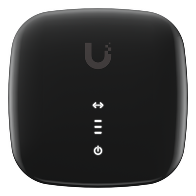 UISP-FIBER-XG - ONU XG-PON / 10 Gbps Bajada / 2.5 Gbps Subida / Alcance 20 km (12.4 mi) / SC/APC / Puerto 2.5GbE / Gestión UISP