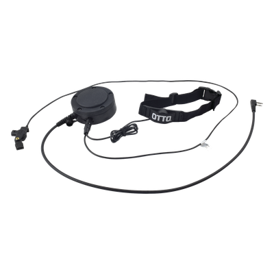 V1T12KA137 - Micrófono de Garganta / PTT Grande / Conector Hirose / Entrada 2.5 mm / Compatible Kenwood NX/TK Series y Motorola GP300/DEP450 / Cable Puerto de Accesorios