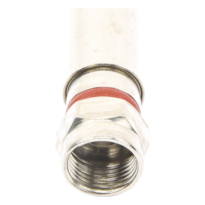 TT-CON-510-RG6 - Conector F Macho / Compresión en Línea / Cable RG-6 / Cuerpo Bronce Niquelado / Contacto Oro / Aislante Teflón