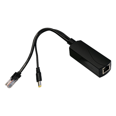 WI-POE51S-48V - Splitter PoE / IEEE 802.3af/at / 30W / Puerto Gigabit / Salida DC 12V 2A / Indicadores LED