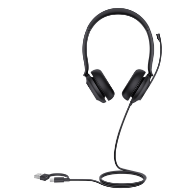 UH35-DUAL-TEAMS-USB-C/A - Diadema USB Profesional / Cancelación de Ruido 60% / Altavoz 35 mm / Micrófono Dual / Luz de Ocupado / Diseño Ergonómico