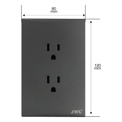 JTL-G7724 - Placa con 2 Toma Corriente Duplex 2P Y T 10 - 15 A 127 V 60 Hz
