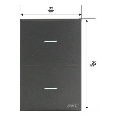 JTL-G7705 - Placa con 2 Interruptores Sencillos 10 A 127 V 60 Hz.