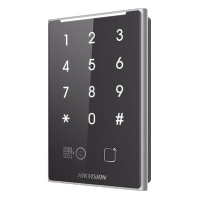 DS-K1109EKB-QR - Hikvision Lector de Acceso Multitecnología / Tarjetas PROX EM 125 kHz / Códigos QR