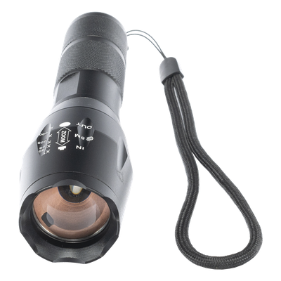XT62 - Linterna LED Táctica / 800 Lúmenes / IPX4 / Zoom Ajustable / Doble Alimentación / Aluminio