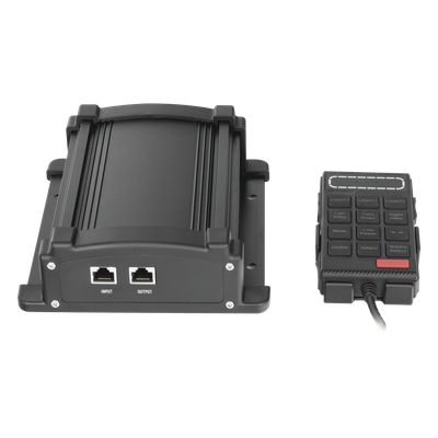 X100F - Sirena Vehicular / 100W / 115 dB / Controlador Unimando con Micrófono / 7 Tonos Americanos / Compatible Barras X67/X75