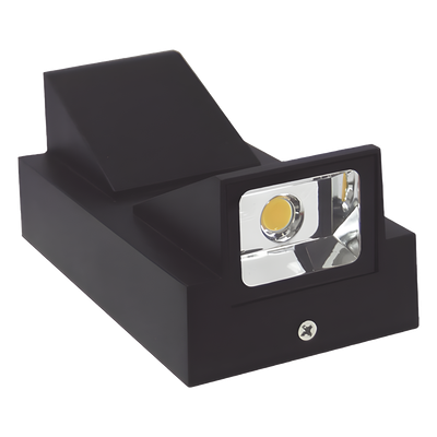 JPAA-0605 - Lámpara Arbotante 6 W 330 lm / Dimensiones 141 x 80 mm / 85 - 265 Vca~ 50/60Hz / Luz Cálida 2 700 K / Uso en exterior IP 54.