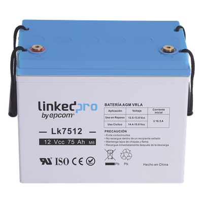 LK7512 - Linkedpro By Epcom Batería de Respaldo AGM-VRLA / 12 V / 75 Ah LK7512