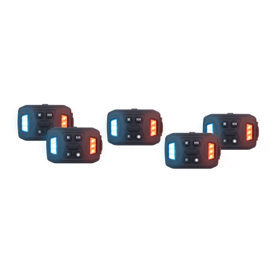 XLTD-2735-RB - Luz de Advertencia Múltiple / 26 LEDs Rojo Azul Blanco / Recargable 1200 mAh / IP67 / Base Magnética