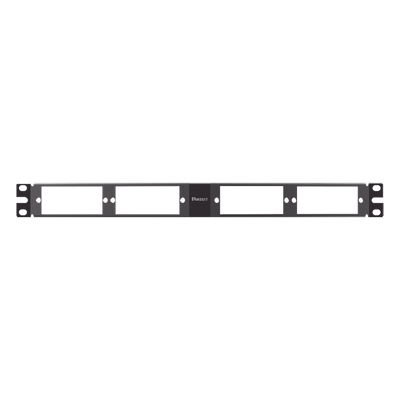 CFAPPBL1A - Panduit Patch Panel de Fibra Óptica, Para 4 Placas Acopladras FAP o FMP, Angulado, Color Negro