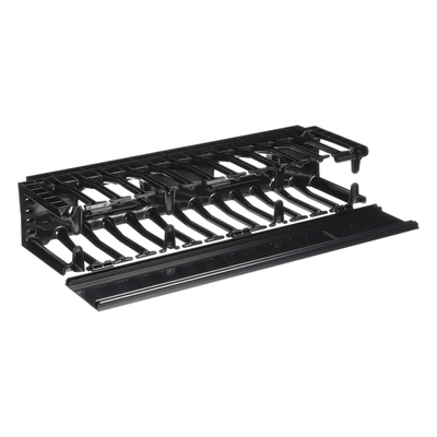 NMF2 - Organizador de Cables Horizontal / Alta Densidad / 19in / 2UR / Frontal Único / ABS con Radio de Curvatura