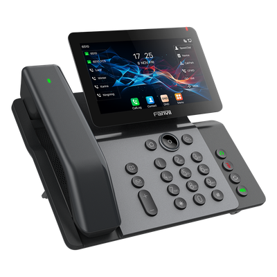 V66-PRO - Teléfono IP Ejecutivo / 20 Líneas SIP / Pantalla Táctil IPS 7" / Wi-Fi 6 / Bluetooth 5.4 / Handset Inalámbrico / PoE / Gigabit Dual Ethernet