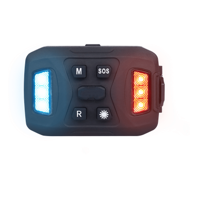 XLTD-2735-RB - Luz de Advertencia Múltiple / 26 LEDs Rojo Azul Blanco / Recargable 1200 mAh / IP67 / Base Magnética