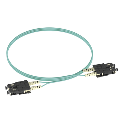 FX23RSNSNSNM003 - Jumper de Fibra Óptica / Multimodo OM3 50/125 / SC-SC Duplex / OFNR Riser / Aqua / 3 m (9.84 ft)