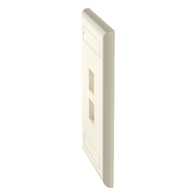 NK2FEIY - Panduit Placa de Pared Vertical / 2 Puertos Keystone / Diseño Plano NK2FEIY