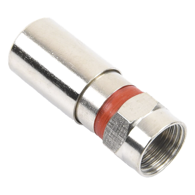 TT-CON-510-RG59 - Conector F Macho / Compresión en Línea / Cable RG-59 / Cuerpo Bronce Niquelado / Contacto Oro 24k / Aislante Teflón