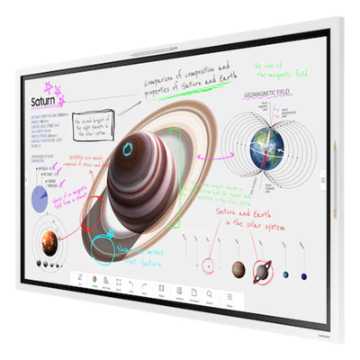 WM55FX - Pantalla Interactiva Digital / 55 Pulgadas / 4K UHD 3840x2160 / Touch IR 20 Puntos / Whiteboard 4 Usuarios / Tizen 9.0 / Wi-Fi / Bluetooth