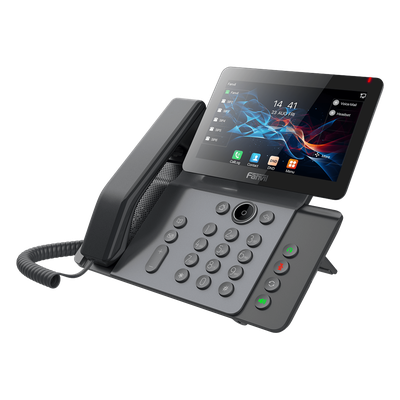 V66 - Teléfono IP Empresarial / Pantalla Táctil 7" / Wi-Fi 6 / Bluetooth 5.4 / 20 Líneas SIP / Cámara 1080p / PoE / Material Antibacterial