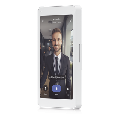 UA-INTERCOM-VIEWER - Monitor de Intercomunicador IP / Pantalla Táctil 5" / PoE / Ethernet 10/100 Mbps / Montaje en Pared / 300 Nits / Audio Bidireccional