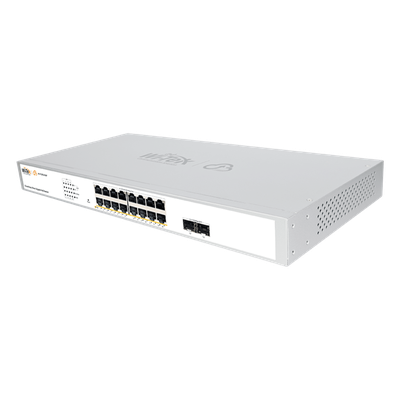 WI-PCES318GF - Switch Administrable PoE / 16 Puertos Gigabit PoE af/at / 2 SFP / 36 Gbps / Presupuesto PoE 240 W / Cloud Gratuito