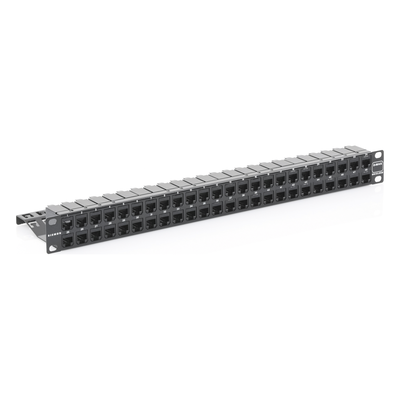 Z6AS-PNL-U48K - Patch Panel / 48 Puertos / Cat 6A Blindado / Plano / 1UR / Acero 18 Gauge