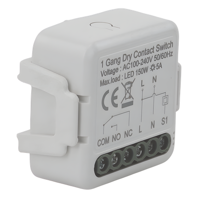 TYSH1CH - Módulo Switch Relé / Contacto Seco / 100-240V CA / 5A / 150W LED / ZigBee