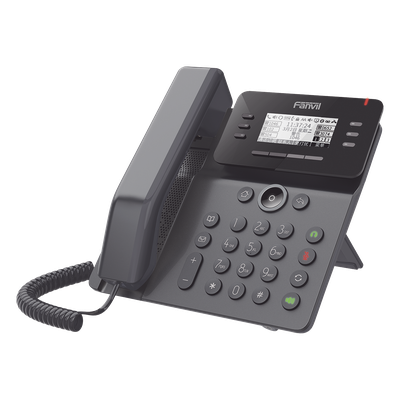 V62 - Teléfono IP Empresarial Esencial para 6 líneas SIP, pantalla grafica matriz de puntos, PoE, puertos Gigabit, conferencia local de 6 vías.