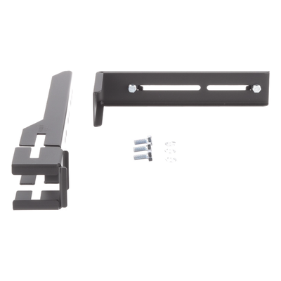 FR6ALB - Soporte en L para Canaleta / Compatible FiberRunner 4x4 y 6x4 / Montaje en Riel Escalerilla 0.375 x 1.5/2 pulgadas / Acero Negro / 9 Piezas / UL 2024