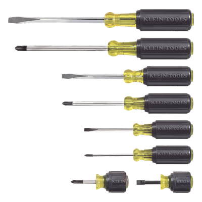 85078 - Klein Tools Juego de Desarmadores / 8 Piezas / Punta Plana 1/4'' y 5/16'' 85078