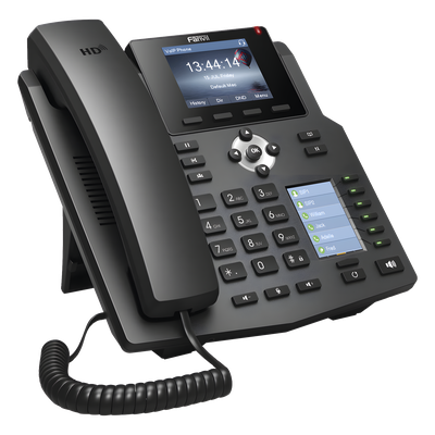 X4G - Teléfono IP Empresarial / 4 Líneas SIP / 2 Pantallas LCD / 6 Teclas BLF/DSS / Puertos Gigabit / PoE / Conferencia 3 Vías