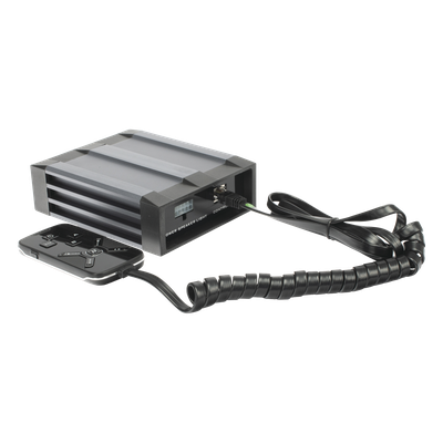 X100S - Sirena Vehicular de 100W de Potencia, Con Controlador Unimando Para Tonos, 2 Salidas Auxiliares y Microfono